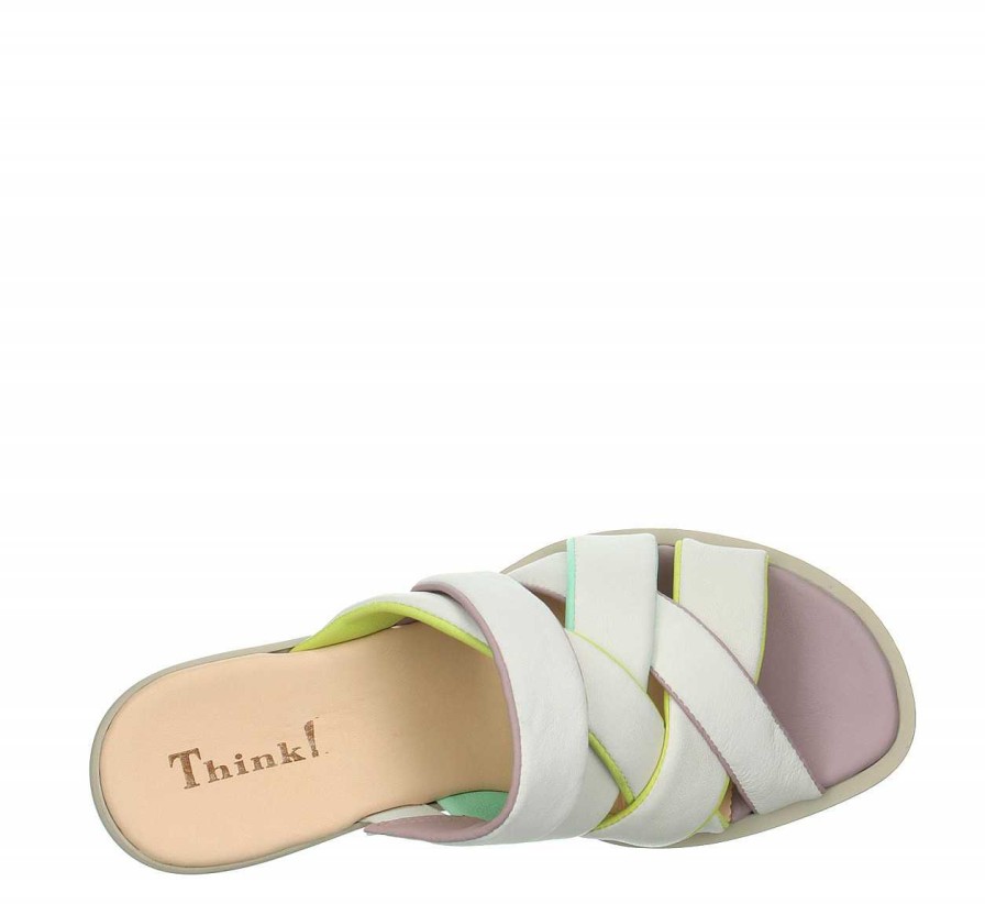 Sandals | Think Sandals Zaza Mules - Bianco