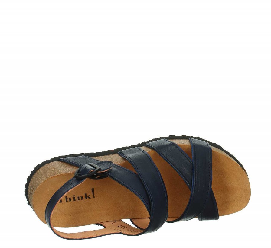 Sandals | Think Sandals Koak Strap Sandal - Navy/Combi