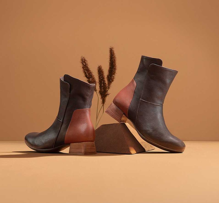 Ankle Boots | Think Ankle Boots Delicia Ankle Boot - Espresso/Combi