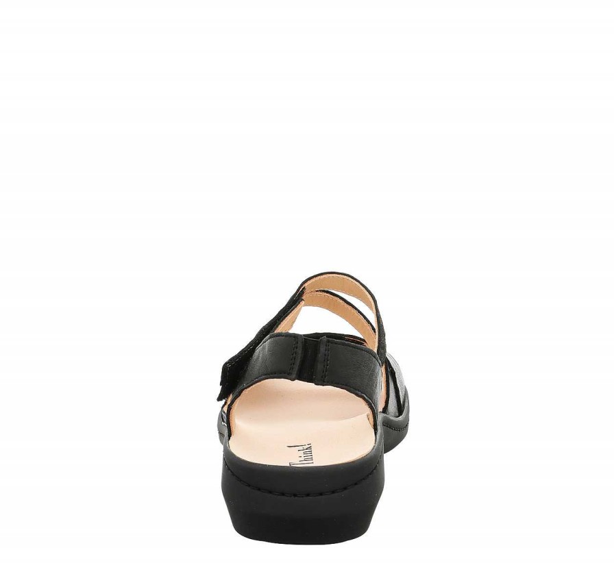 Mules | Think Mules Camilla Strap Sandal - Black/Combi