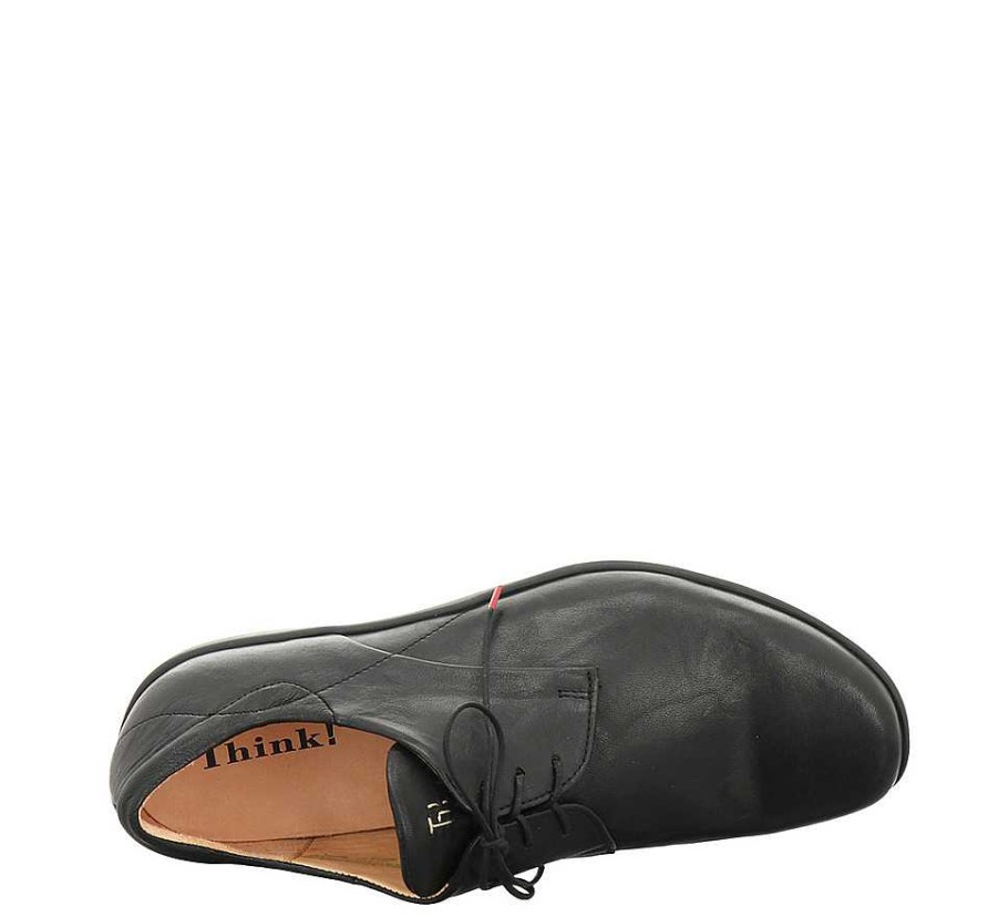 Low Shoes | Think Low Shoes Stone Lace Up Shoe - Black