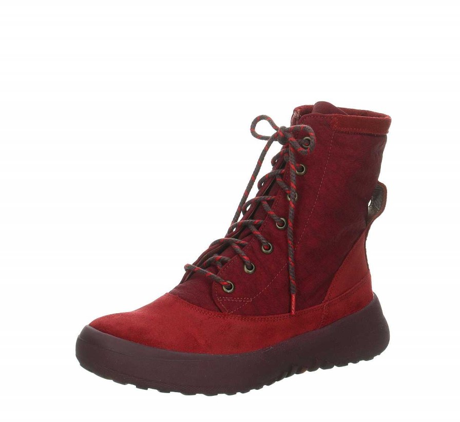 Ankle Boots | Think Ankle Boots Kusabi Lace Up Boot - Merlot/Combi