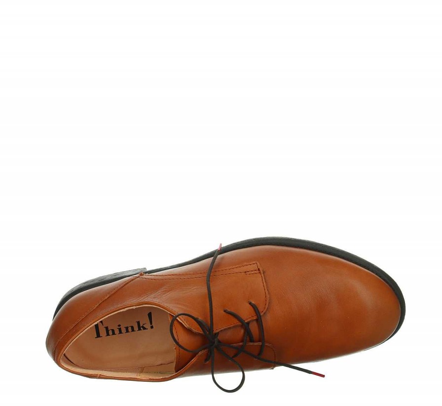 Low Shoes | Think Low Shoes Civita Lace Up Shoe - Cognac