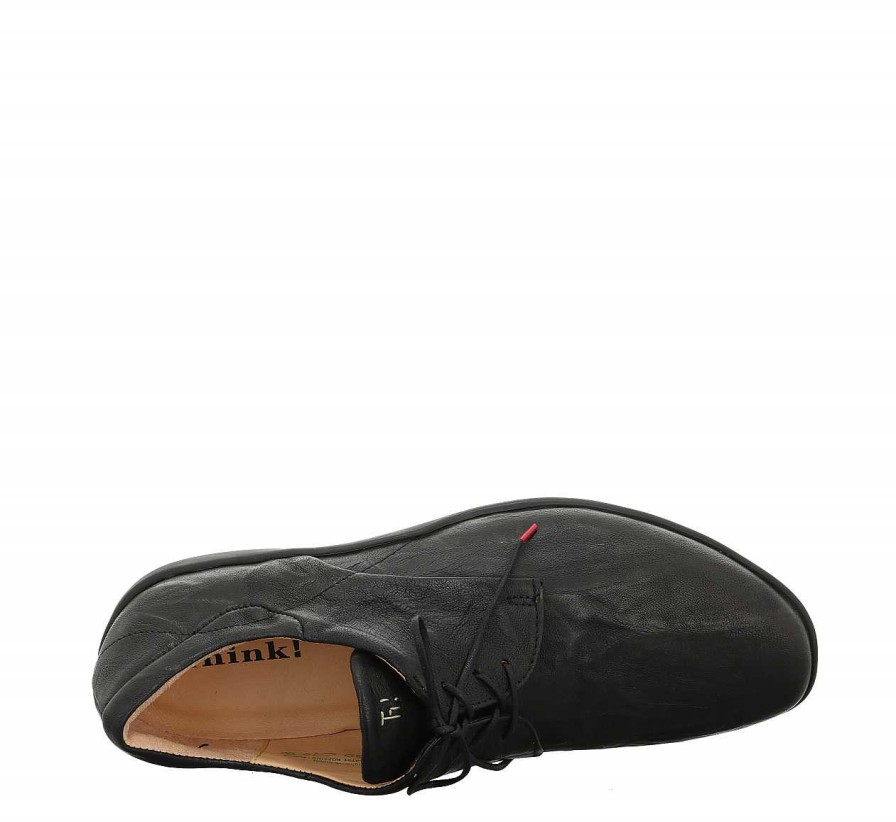 Low Shoes | Think Low Shoes Stone Lace Up Shoe - Black