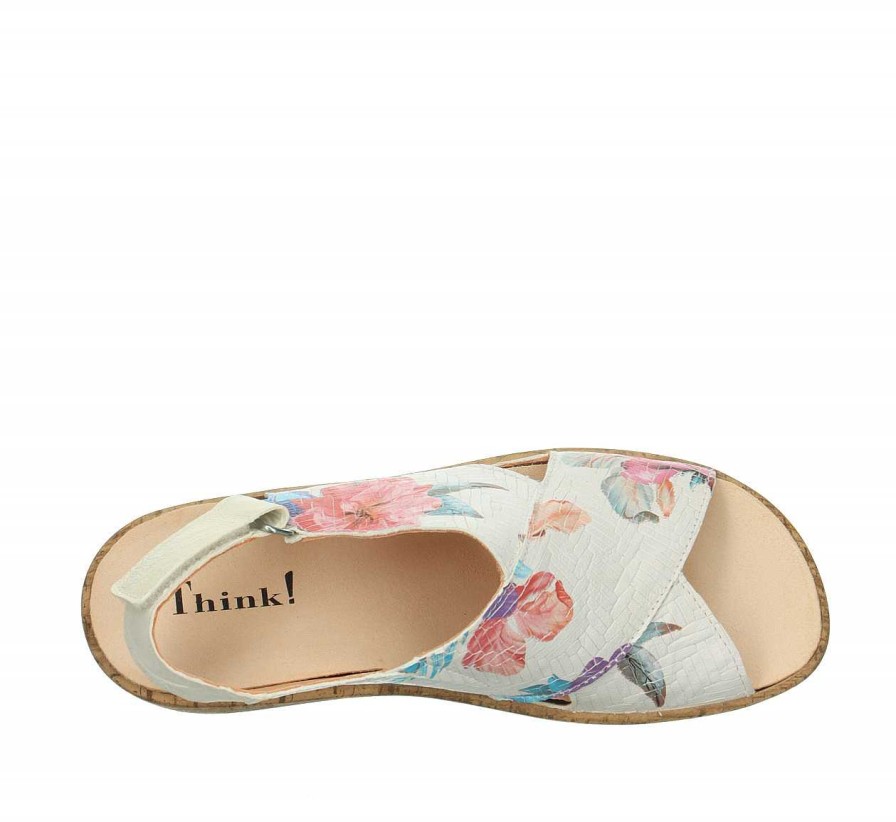 Sandals | Think Sandals Kate Plateau Sandal - Ivory/Combi