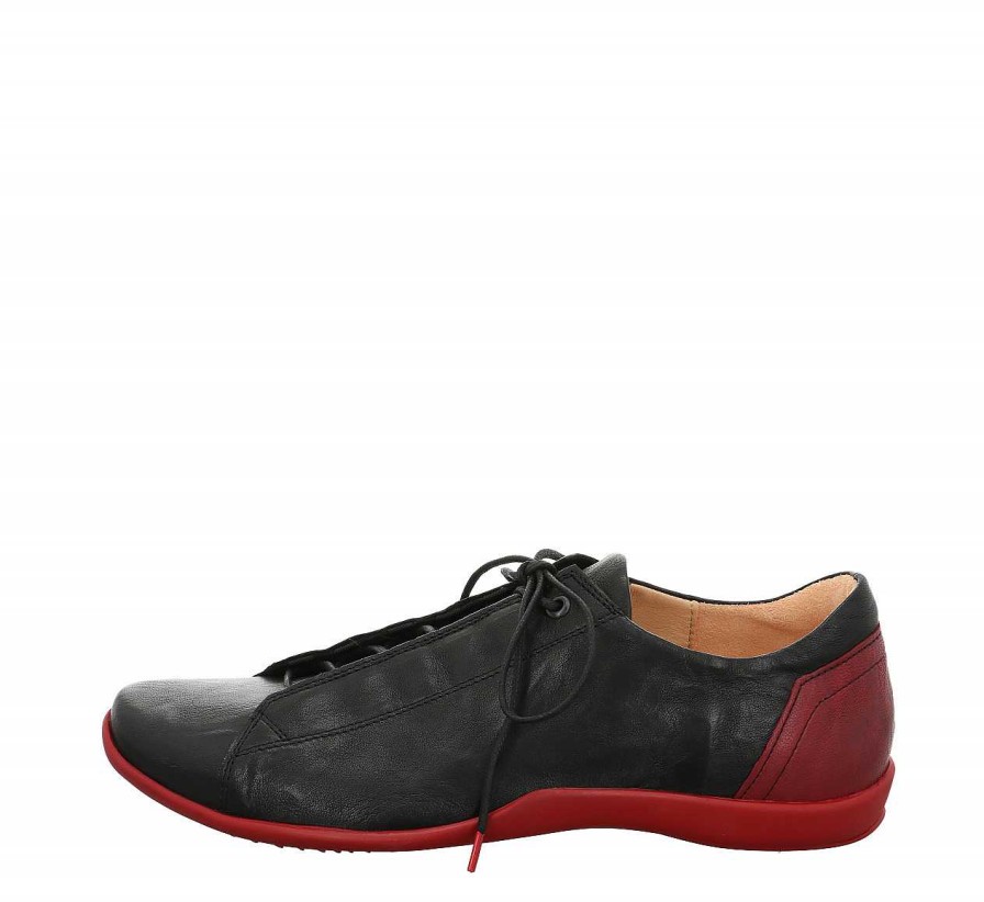 Low Shoes | Think Low Shoes Stone Lace Up Shoe - Black/Combi